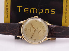 ZENITH STELLINA ORO 18 KT 1947 CARICA MANUALE OROLOGIO LEAF HANDS VINTAGE UOMO