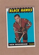 1965-66 TOPPS HOCKEY KEN WHARRAM #61 BLACK HAWKS VGEX/EX *A23076