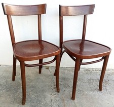 Coppia di sedie bistrot vintage stile thonet legno curvato