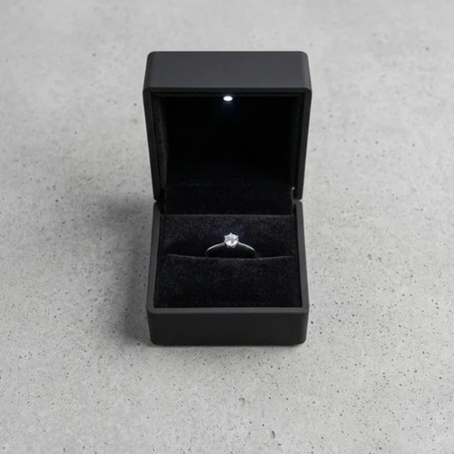 Moissanite engagement ring - moissanite,