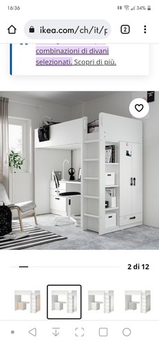 Letto soppalco con - con, scrivania
