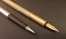 COPPIA STILOGRAFICA MONTBLANC NOBLESSE FOUNTAIN PER GOLD NIB and PEN