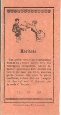Pianeta della fortuna MARITATA, Tip. Pennaroli 1920. Fiorenzuola d'Arda