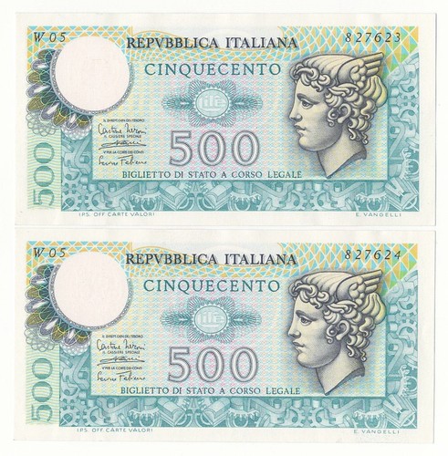 500 lire mercurio serie - 500,