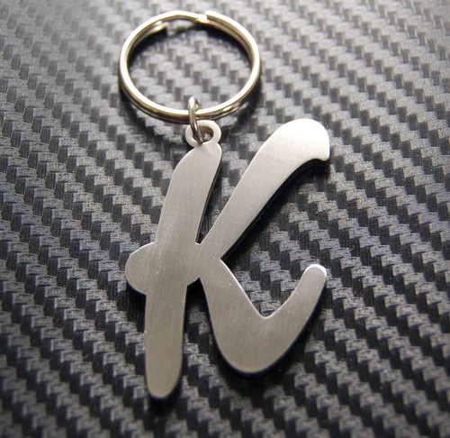 Letter alphabet name keyring - k,