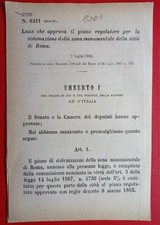 ROMA,LEGGE CHE APPROVA PIANO REGOLATORE NELLA ZONA MONUMENTALE DELLA CITTA'-2021