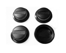 4 COPRIMOZZI COPPETTE COPPE RUOTA TAPPI BORCHIE LOGO per PANDA 141 UNO NERI