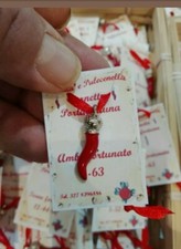 Cornetto portafortuna in acciaio smaltato