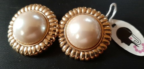 Grandi clip orecchini bottone - clip,