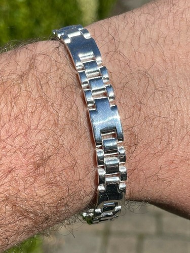 Bracciale hip hop uomo argento - bracciale,