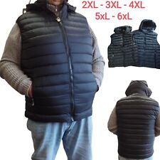 PIUMINO GILET UOMO 100 GRAMMI TAGLIE FORTI SMANICATO CON CAPPUCCIO REMOVIBILE
