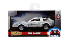 Hollywood Rides 1985 DMC DeLorean Time Machine Frost 1:32 auto pressofusa *stock