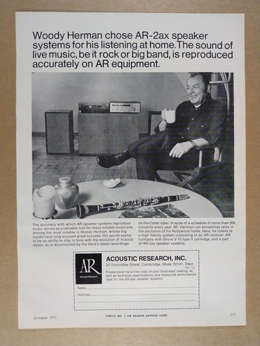 1971 acoustic research - ar,