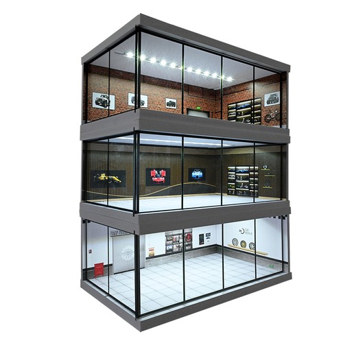 Diorama city car showroom - diorama,