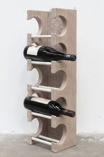 Portabottiglie vino da Parete Artigianale in Legno di Abete e Metallo