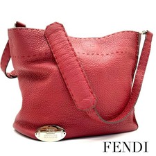 Borsa a tracolla FENDI in pelle rossa autentica G111197