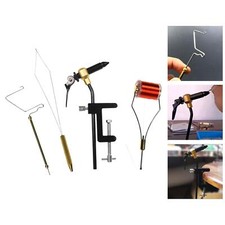 4 pezzi Kit di strumenti per la costruzione di mosche portatili Morsa, Finisher