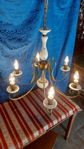 Lampadario vintage ceramica - lampadario,