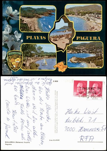 Postali maiorca playas - maiorca,