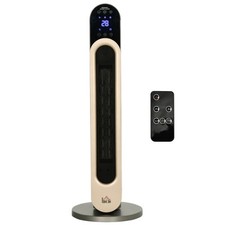 HOMCOM Stufetta Elettrica con Temperatura Regolabile e Telecomando Argento