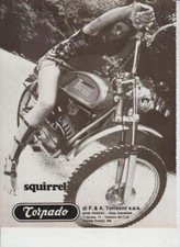 advertising Pubblicità MOTO TORPADO SQUIRREL 50 1972 MOTOITALIANE MOTOSPORT