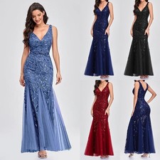 Abito lungo donna paillettes