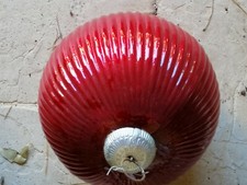 SFERA ROSSA NATALE 25x25 CM PER ADDOBBO VETRINE VINTAGE