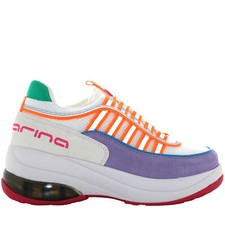 Fornarina donna sneakers con zeppa UP LAVANDER MULTI P25