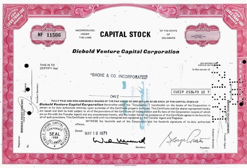Diebold venture capital - diebold,