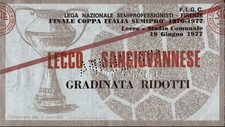 Biglietto Stadio Finale Coppa