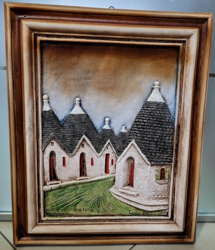Quadro bassorilievo gesso - bassorilievo, in