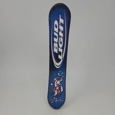 Insegna Vintage 2002 Palmer Snowboard 12" Bozza Birra Rubinetto Manico Bud Light Bar Rara 