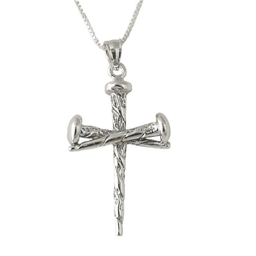 Argento sterling unghie - argento, croce