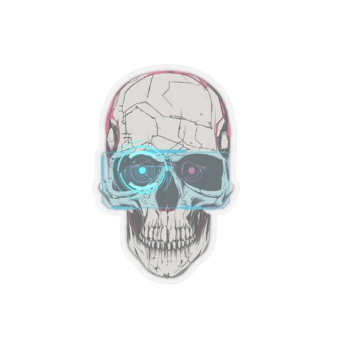 Adesivi cyber punk testa - testa, di
