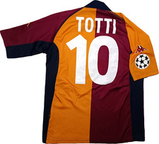 maglia calcio vintage Roma TOTTI Champions League 2001 2002 Kappa Ina Assitalia