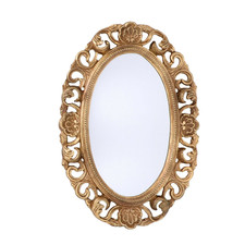 SPECCHIERA OVALE IN LEGNO