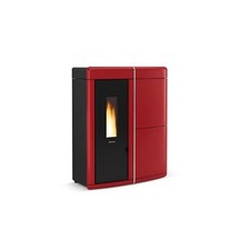 NORDICA EXTRAFLAME TERMOSTUFA  A PELLET EVELYNE IDRO SLIM BORDEAUX - NUOVA