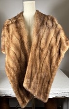 Giacca stola visone miele