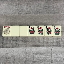 Set of 7 White Celluloid Mah