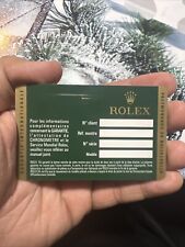 Garanzia Card Rolex originali