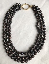 Collana Perle Barocche Scaramazze Bronzo Chiusura Oro Giallo 750°/°° 18 kt