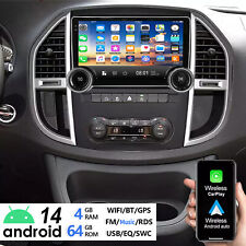 Per Mercedes Benz Vito 3 W447 2014-2020 Android 14 Autoradio GPS Carplay 4+64GB