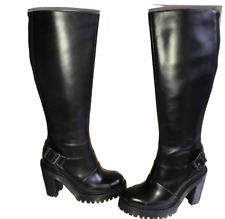 Dr. Martens Lyanna stivali in pelle con tacco alto buttero lucido UK 4 EU 37