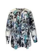 Camicia In Seta Grigia Batteria Con Bottone Marina Rinaldi Donna NWT