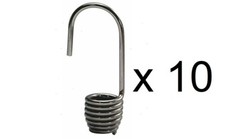 Gancio Ganci Per Fune Corda Portapacchi Elastica In Acciaio zincato 10 Pezzi