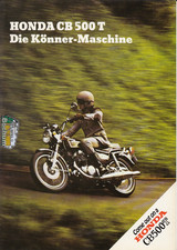 Honda CB 500 T depliant brochure 4 pagine
