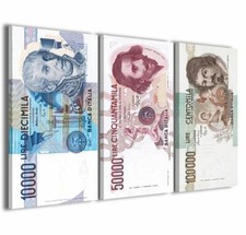  Quadro Moderno 100 x 60 cm Stampa su Tela Canvas 3 pz Lira