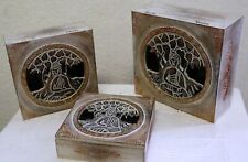 Tris di Portagioie o svuota tasche  in legno mdf traforata con inciso albero del