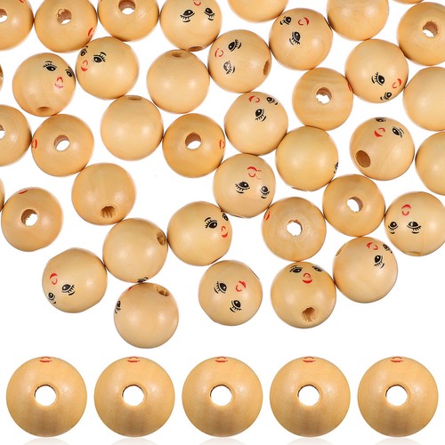 Perles bois pour - pour, visage