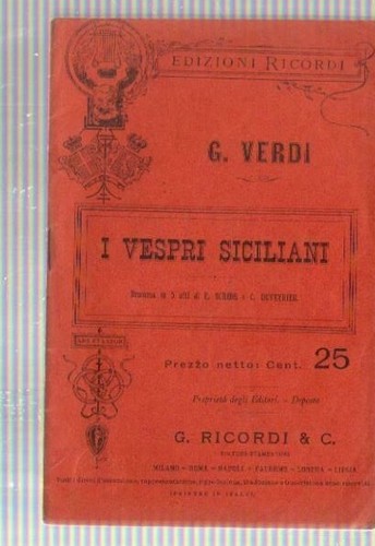 Libretto verdi i vespri - libretto,,